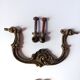 Antique pair of bronze drawer handles.