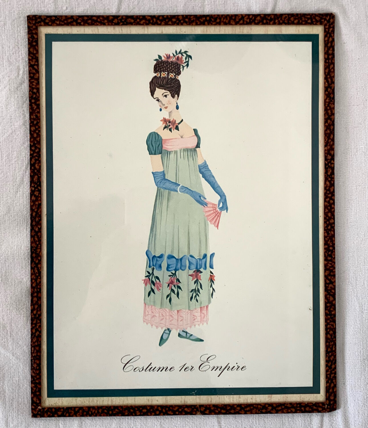 Lot 2 anciens tableaux mode Empire vintage