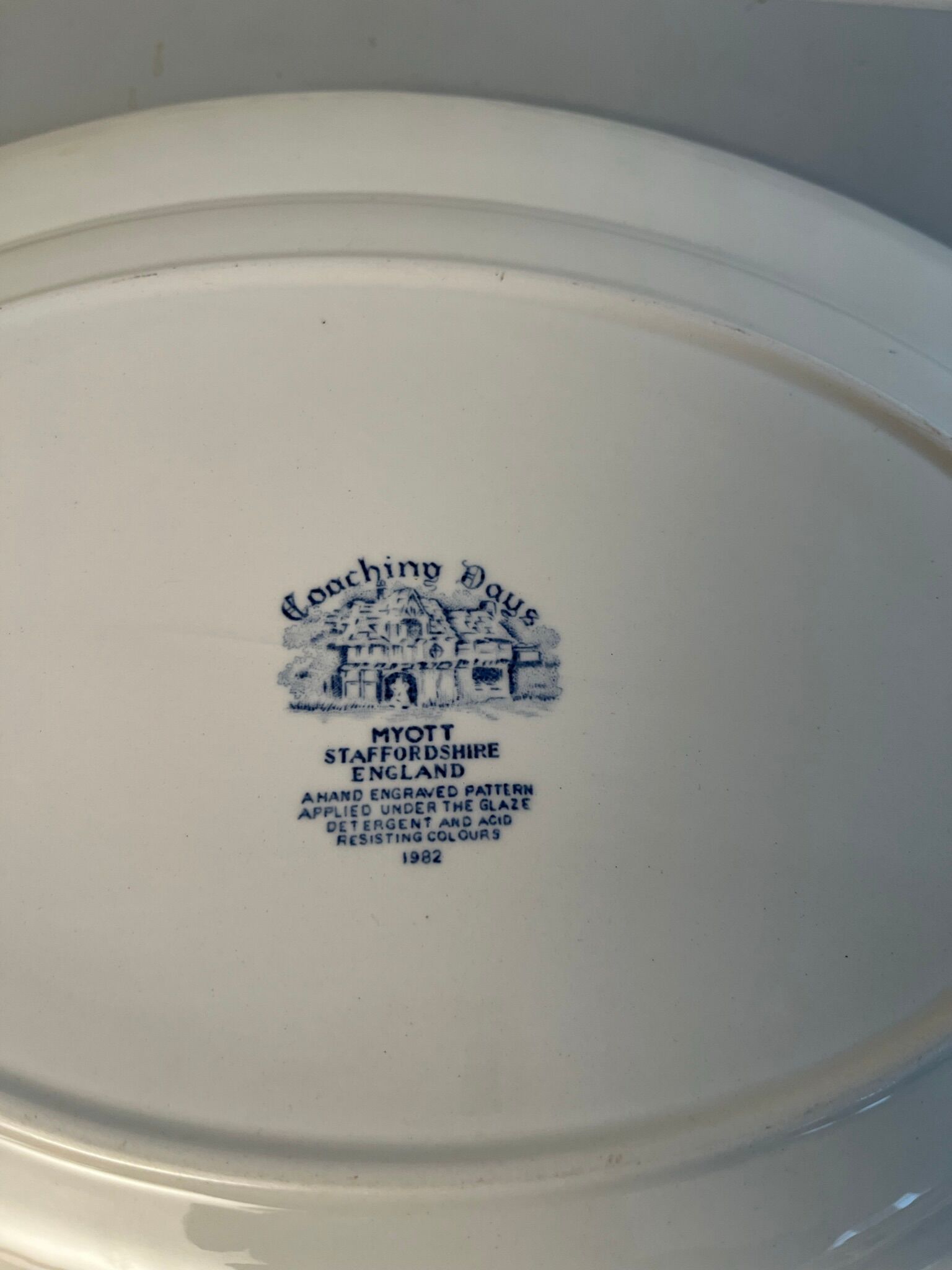 Oval plate Staffordshire England