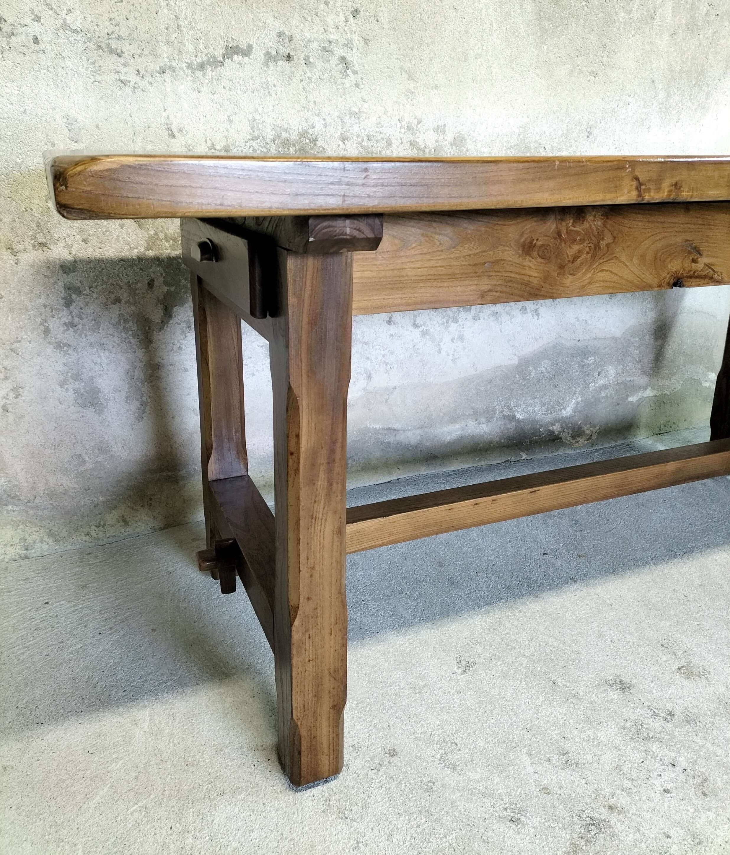 Solid wood farmhouse table