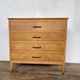 4-drawer chest of drawers in vintage light oak from the 1950s