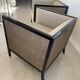 Luxury mahogany and fabric armchair Casa Padrino