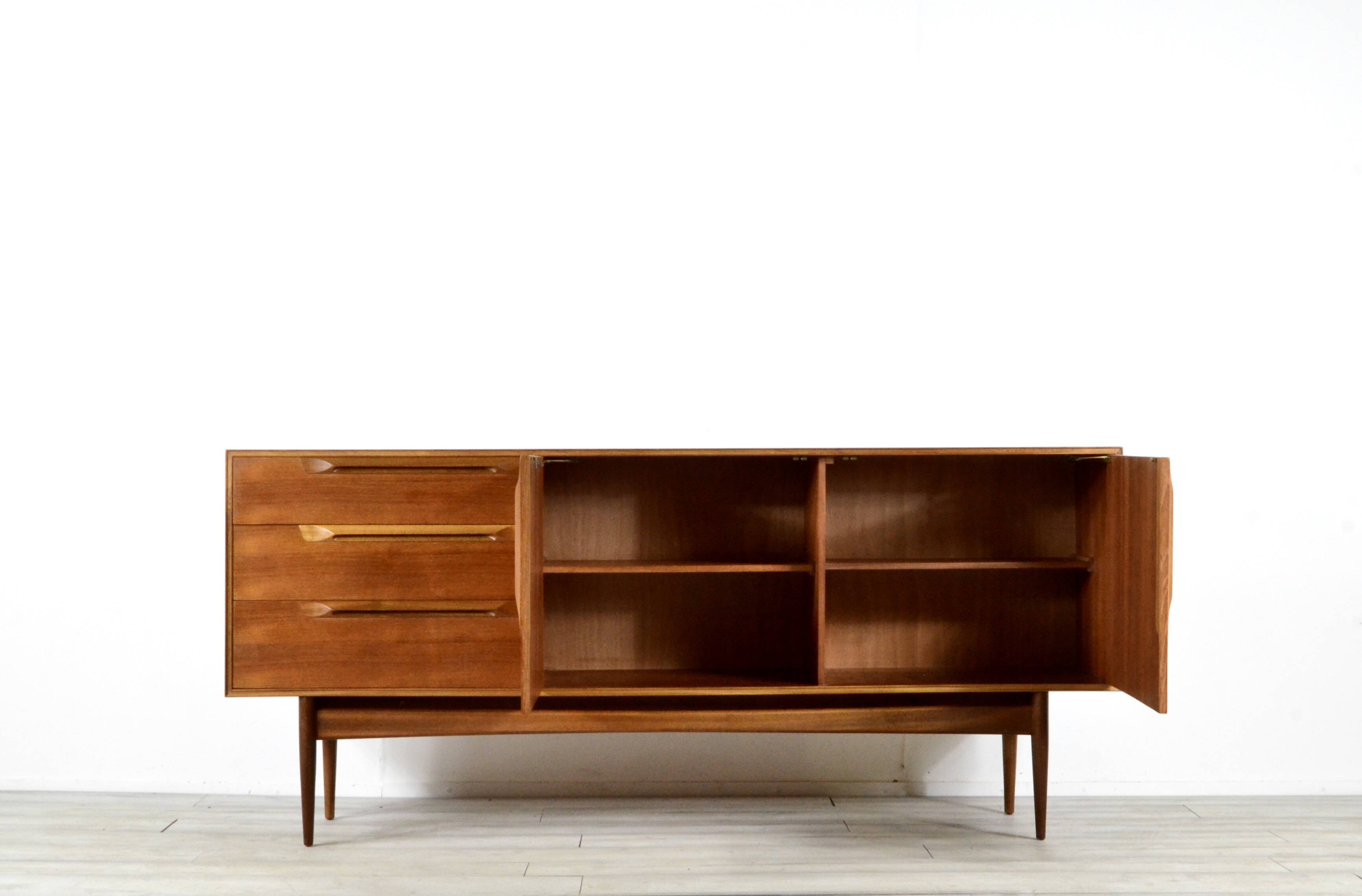 Rare Vintage Midcentury Mc Intosh Teak Sideboard / Long John.