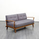 Double sofa bed from the 1950s new upholstery