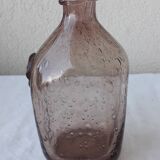 Biot bottle in bubbled glass