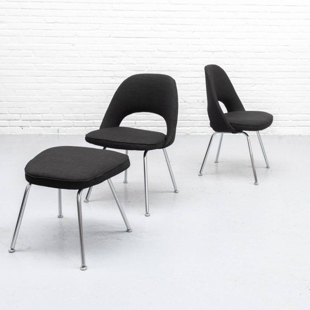 Conference dining chairs set 1970s