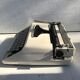 Machine à écrire Remington de luxe bakélite blanc + malle grise vintage