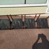 Ensemble de 4 chaises scandinaves teck cuir noire