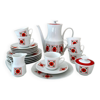 Winterling Bavaria tableware for 6 persons, coffee set, retro kitchen, 70's