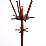Teak coat rack