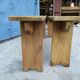 Pair of solid wooden farm benches