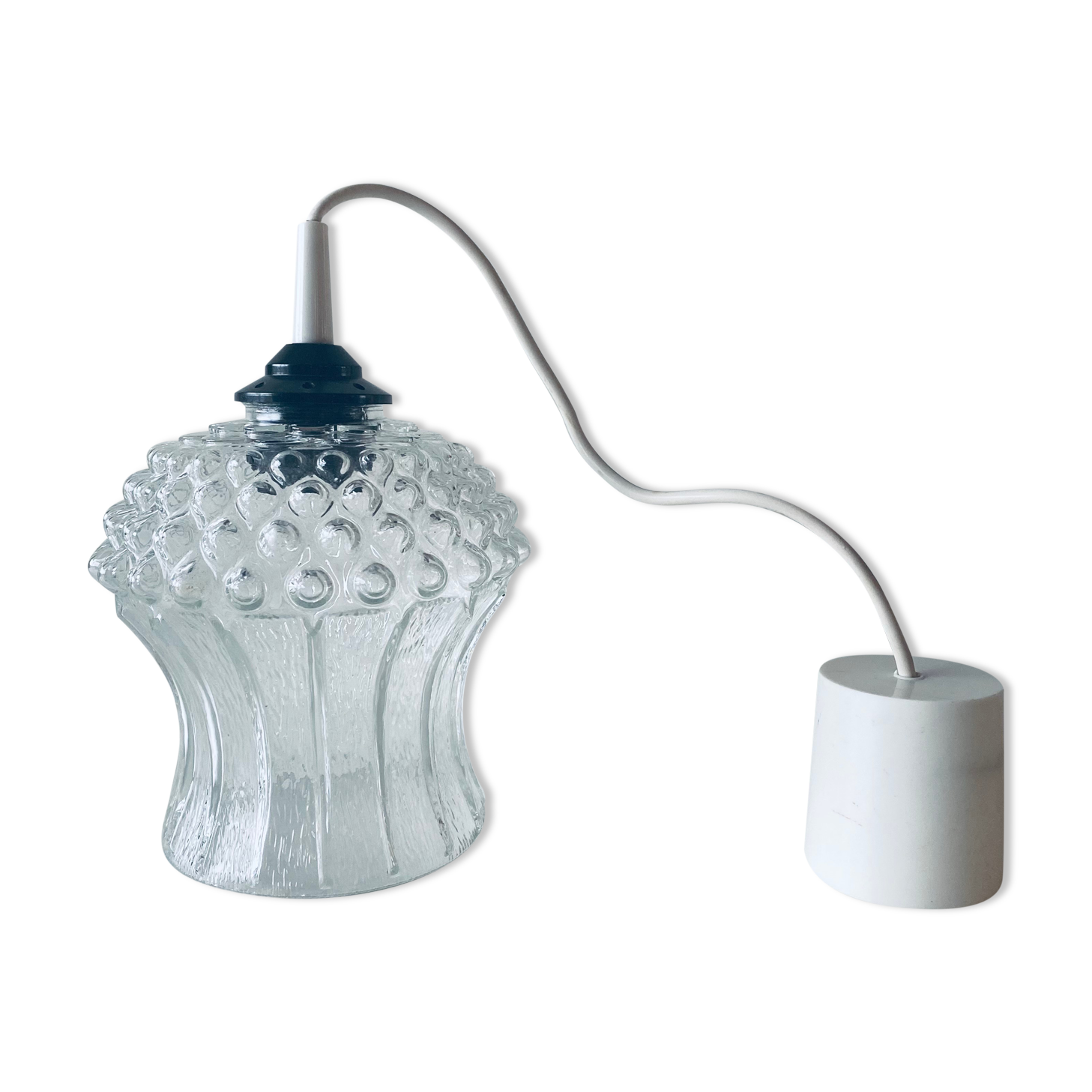 Vintage glass globe pendant lamp