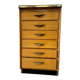 Mini commode vintage en bois avec plateau en formica