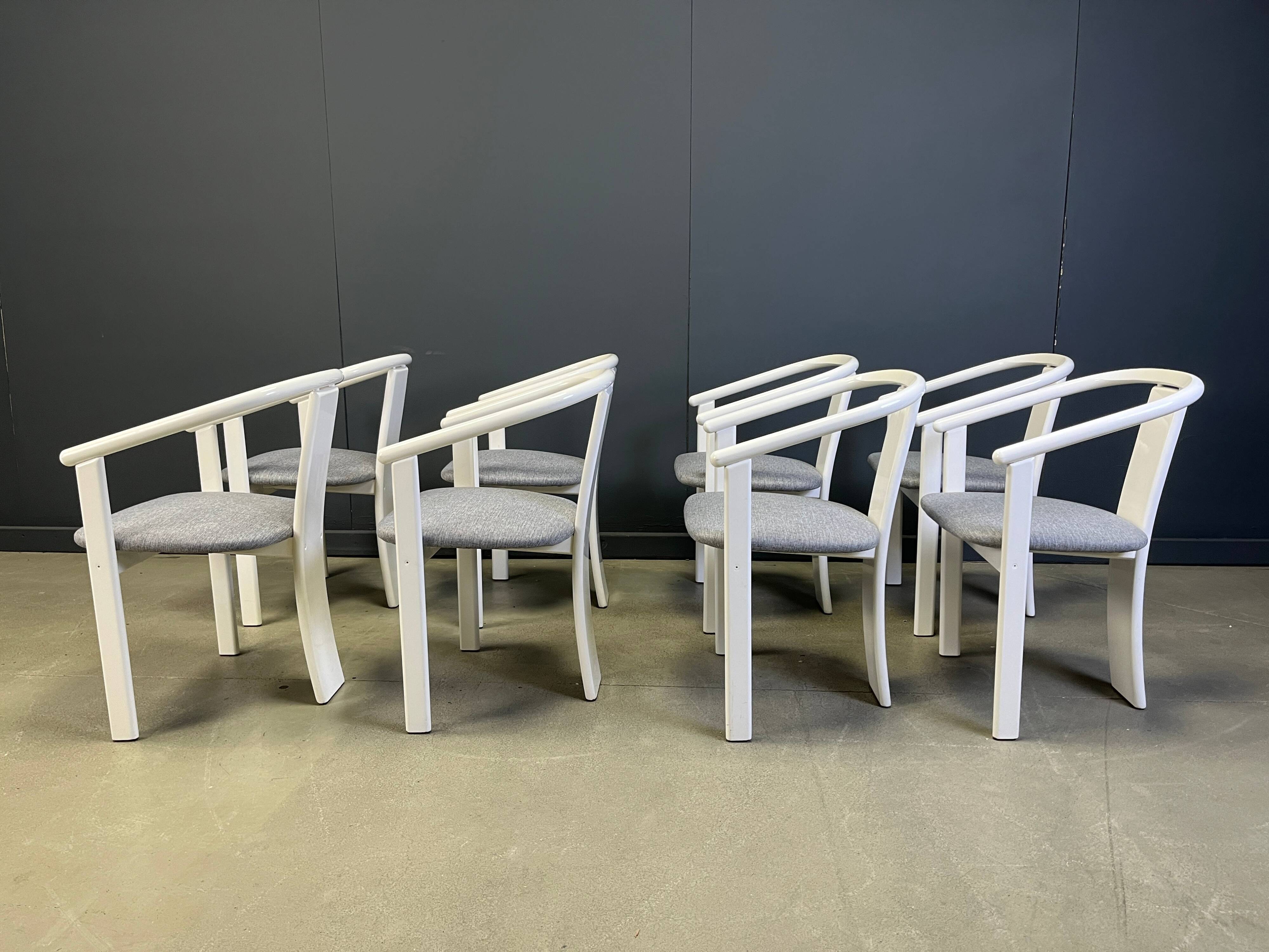 Post modern Spanish dining chairs, set of 8 - 1980s