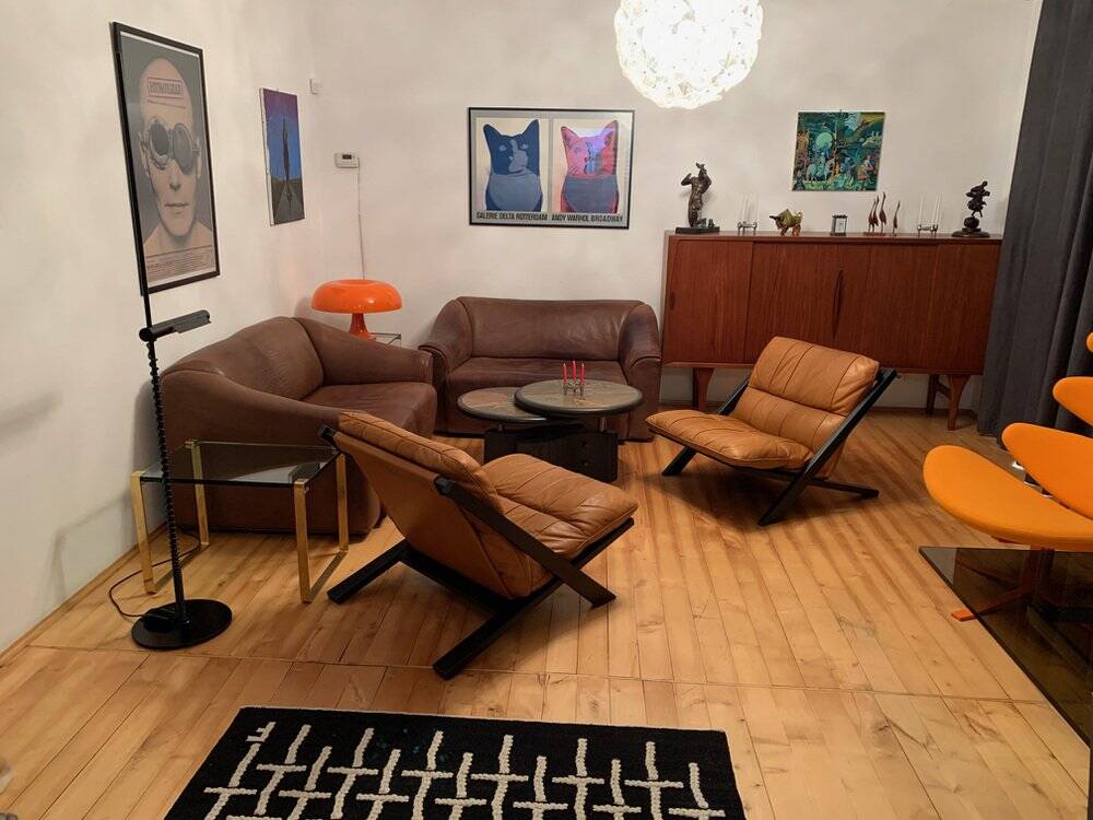 Set of armchairs by Ueli Berger, de Sede, Switzerland, 1970s
