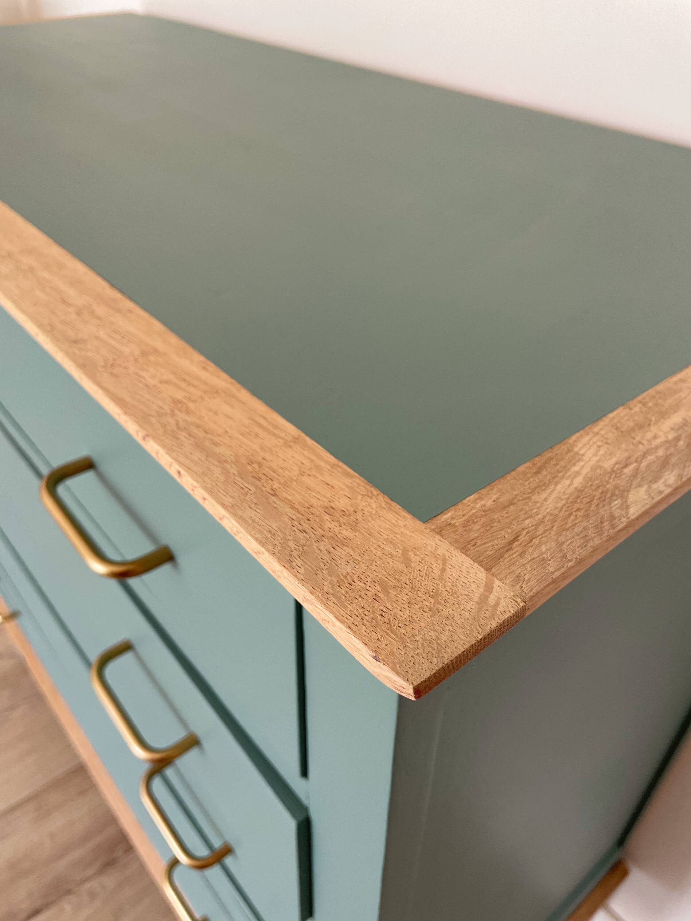 Vintage dresser, celadon green