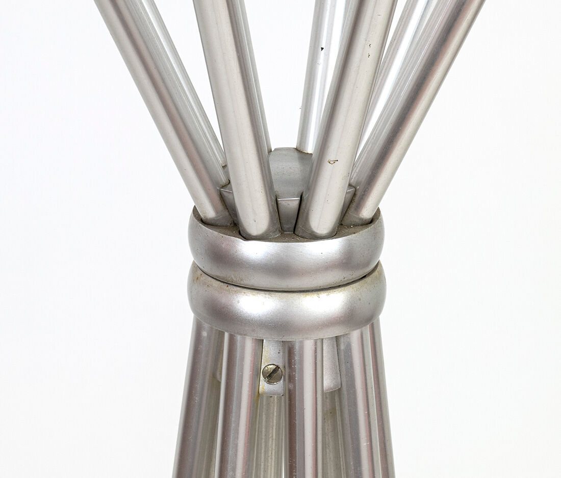 Aluminum coat stand in art deco style
