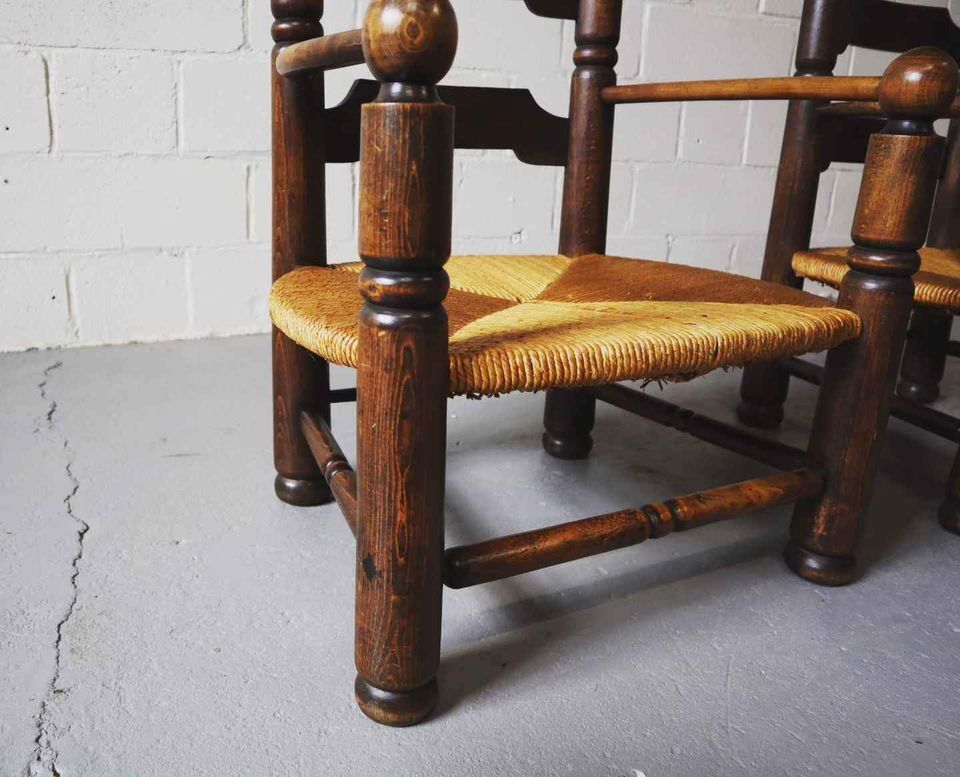Paire de fauteuils en chêne, années 1940