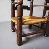 Paire de fauteuils en chêne, années 1940