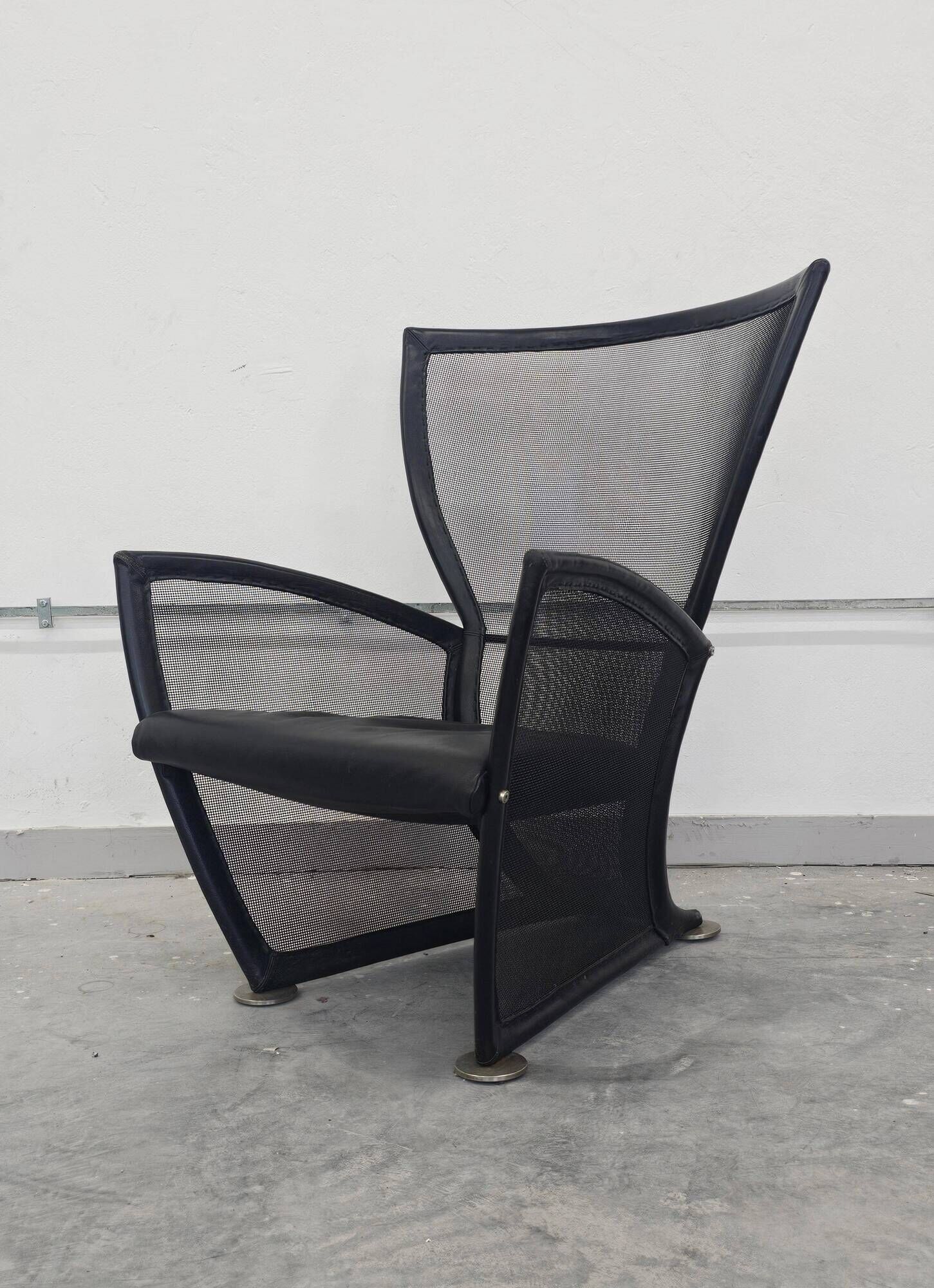 Postmodern armchair and ottoman Privè by Paolo Nava for Arflex