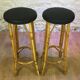 Rattan bar and its 2 stools 60s
