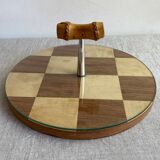 Straw marquetry presentation tray