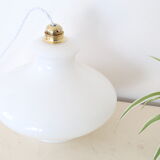 Opaline suspension with serrated edge, vintage