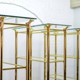 Ramiro Tarazona 24 Carat Goldplated Display Cabinet w. Glass Shelves 1980s