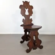 Chaise de hall rustique Sgabello | Noyer