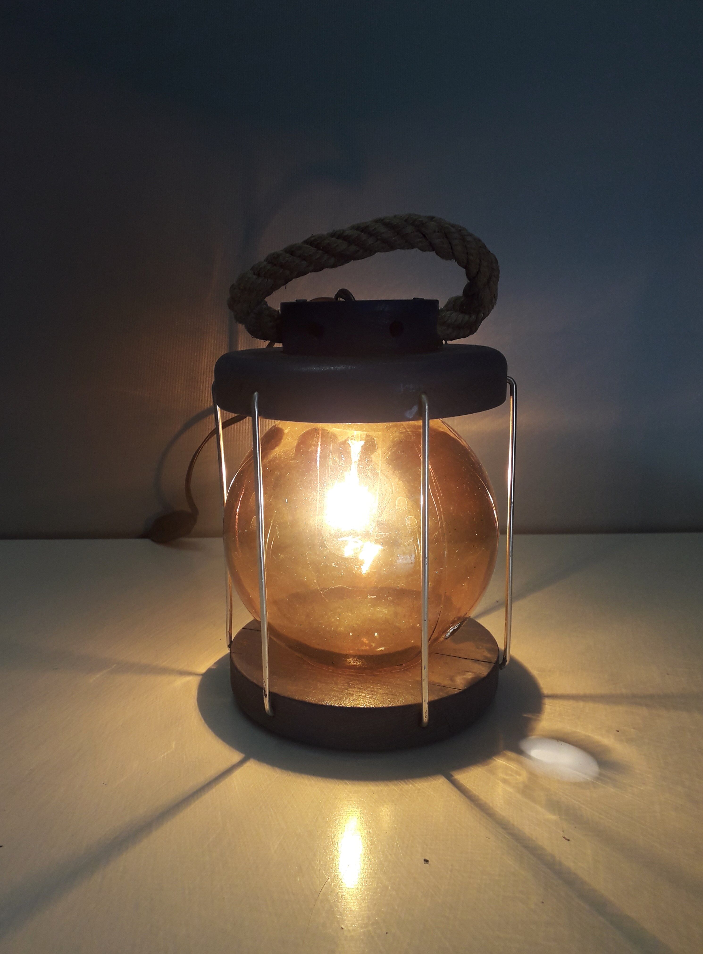 Old marine lamp fishing float boat 1960-70