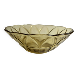 Yellow glass salad bowl