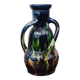 Art Nouveau Mini Vase Drip Glaze Faienceries Belgium with 3 Twisted Handles