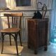 Porte-parapluies vintage en rotin et bambou