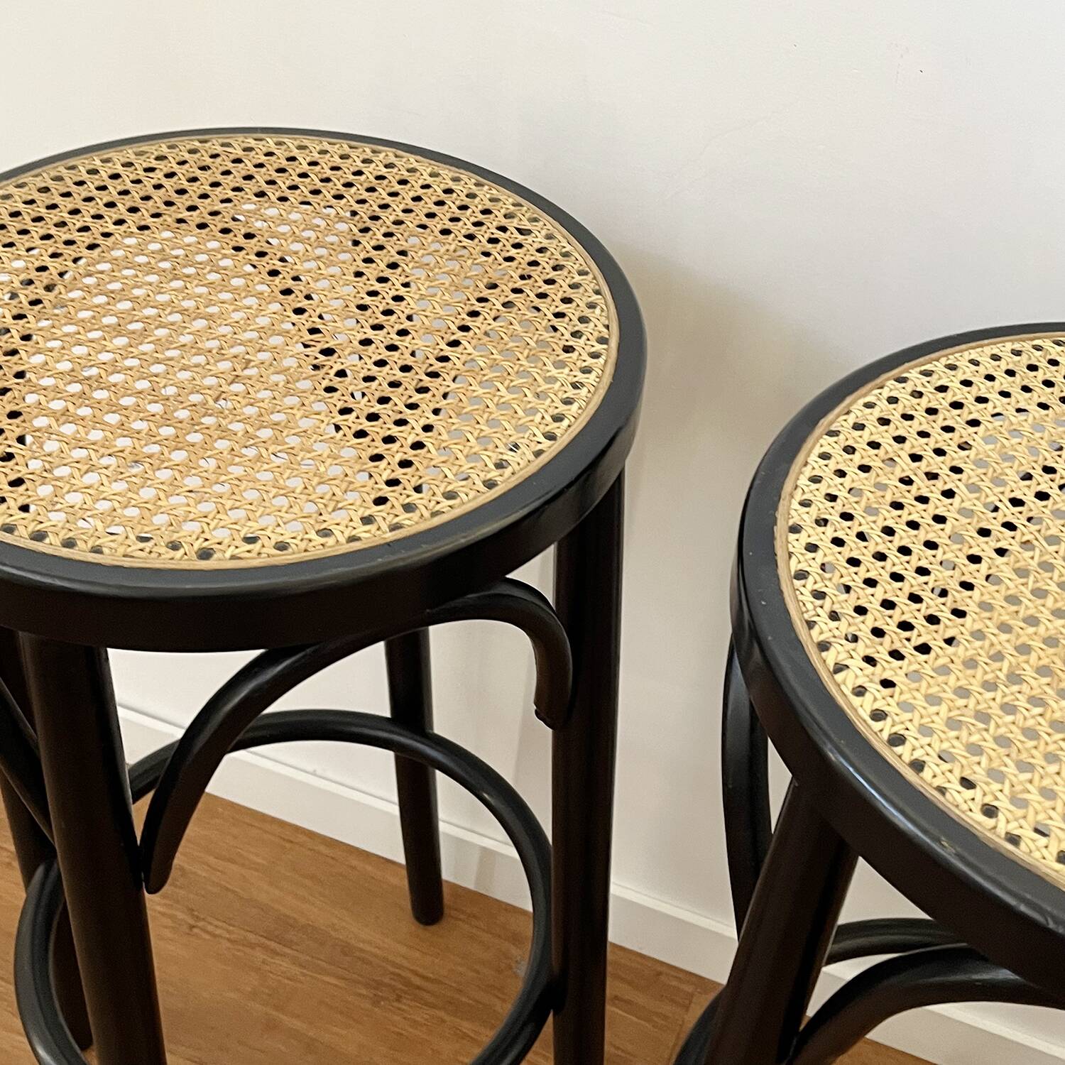 Pair of bistro style bar stools
