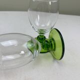 4 vintage green glasses