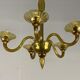 Venetian Chandlier in Murano glass of yellow color amber, 5 arms of light