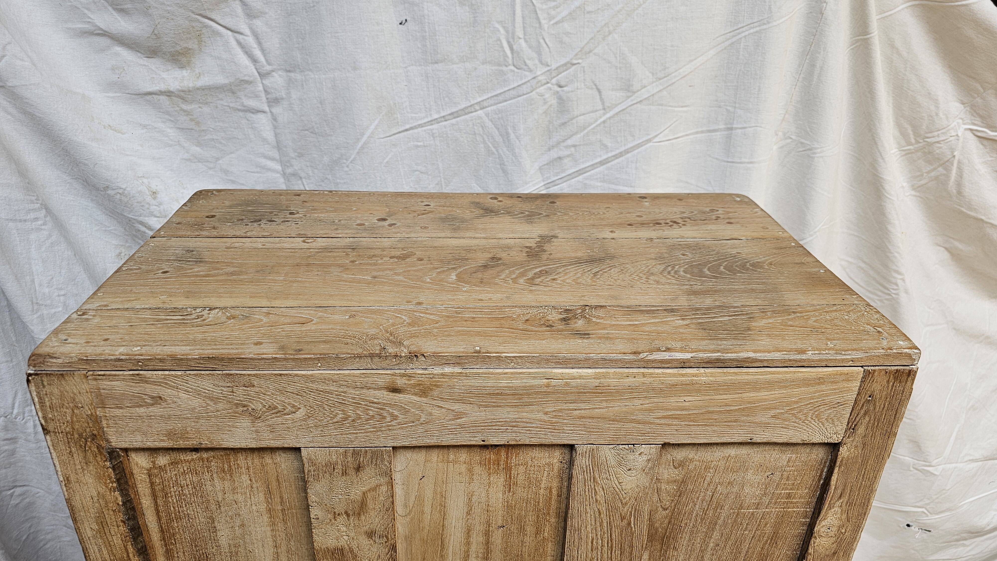 Natural Burmese teak sideboard