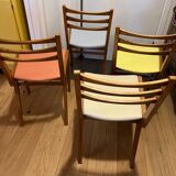 A set of 4 compass chairs from the 50s/60s