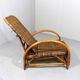 Chaise longue en rotin bicolore du milieu du siècle Années 1960
