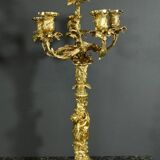 Bronze Candelabra, after J-A. Meissonnier, Rococo style, Napoleonic era