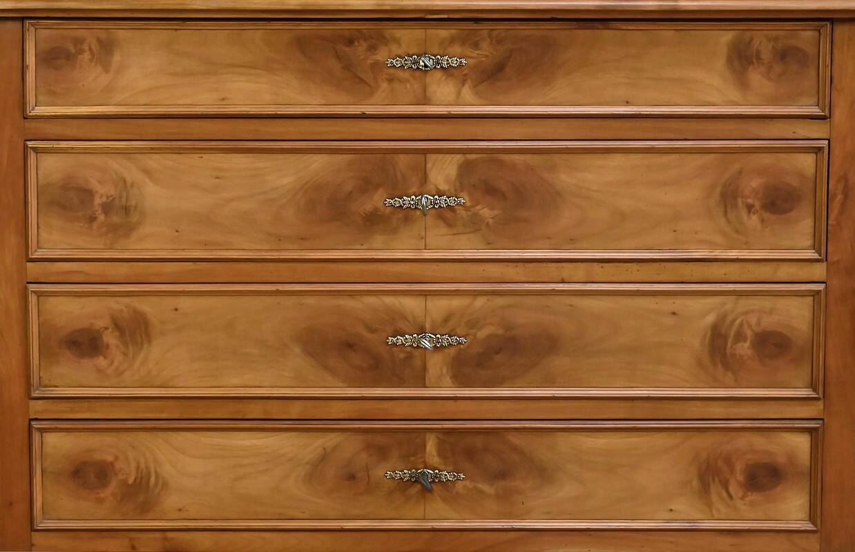 Cherry wood chest of drawers, Louis-Philippe style – 1900
