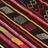 Burgundy Red Modern Pattern Kilim Rug, 162x313Cm