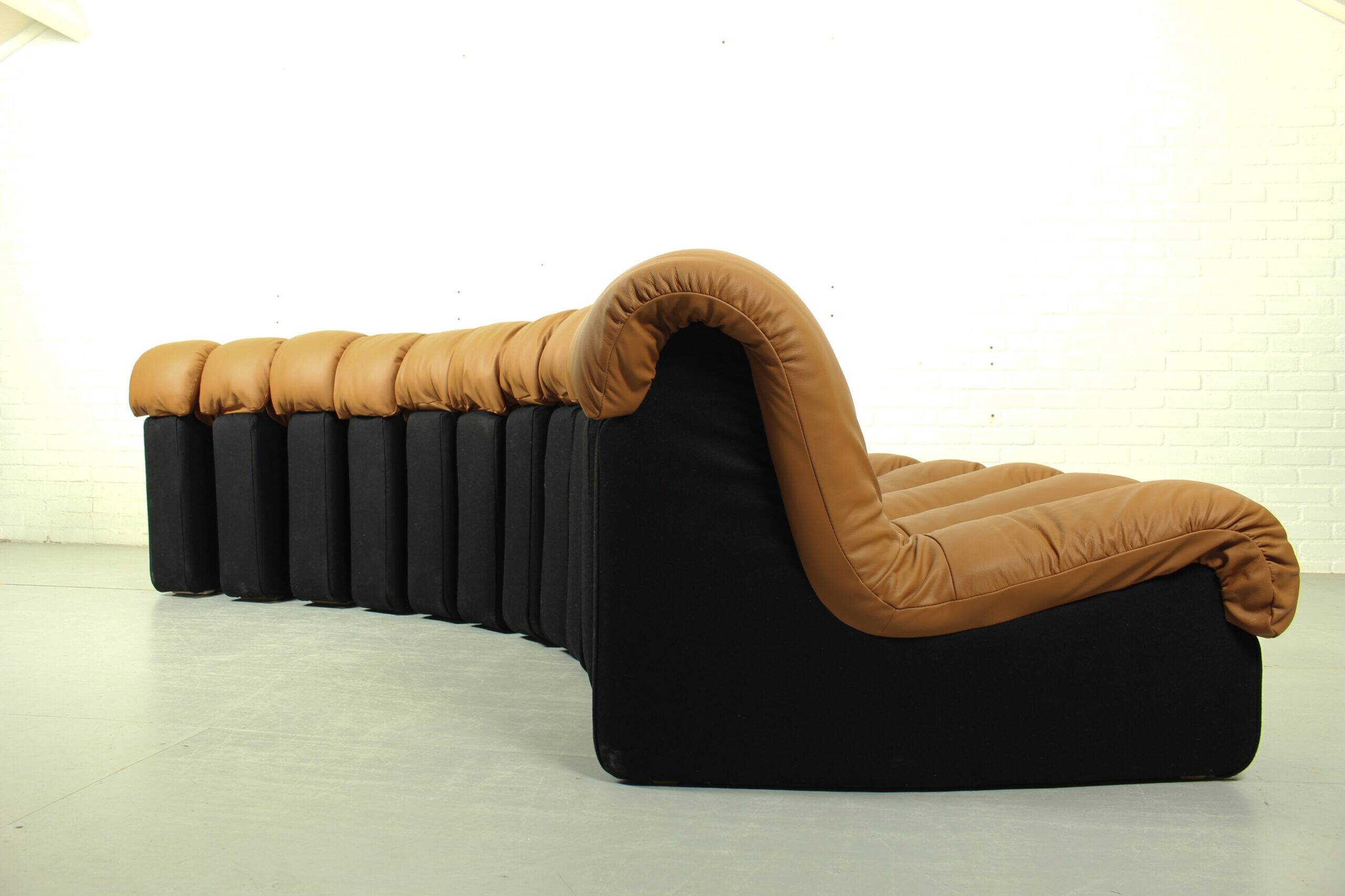 DS-600 'Non Stop' sofa by Eleonore Peduzzi Riva for De Sede with 12 elements, Switzerland 1970s
