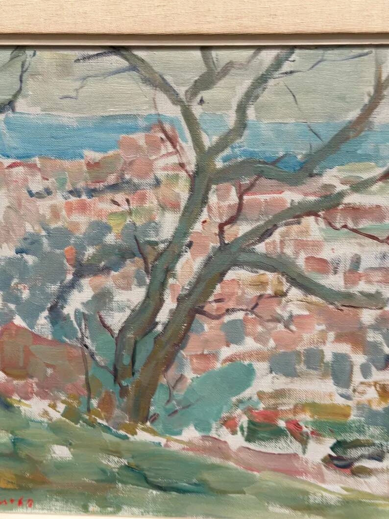 Original Swedish Oil on Canvas – “Landscape” by Rune Persson – Signed – Vintage & Framed – 46 × 65 cm (18.1" × 25.6")