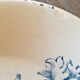 Ravier in longwy earthenware model Ycno blue floral decoration