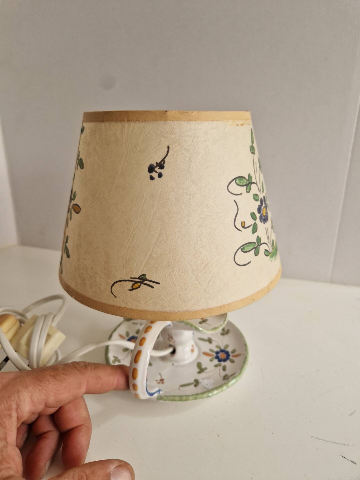 Petite Lampe En Faience Martres Tolosane Signé Matet