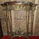 Louis XVI style demi-lune console – carved wood and marble top