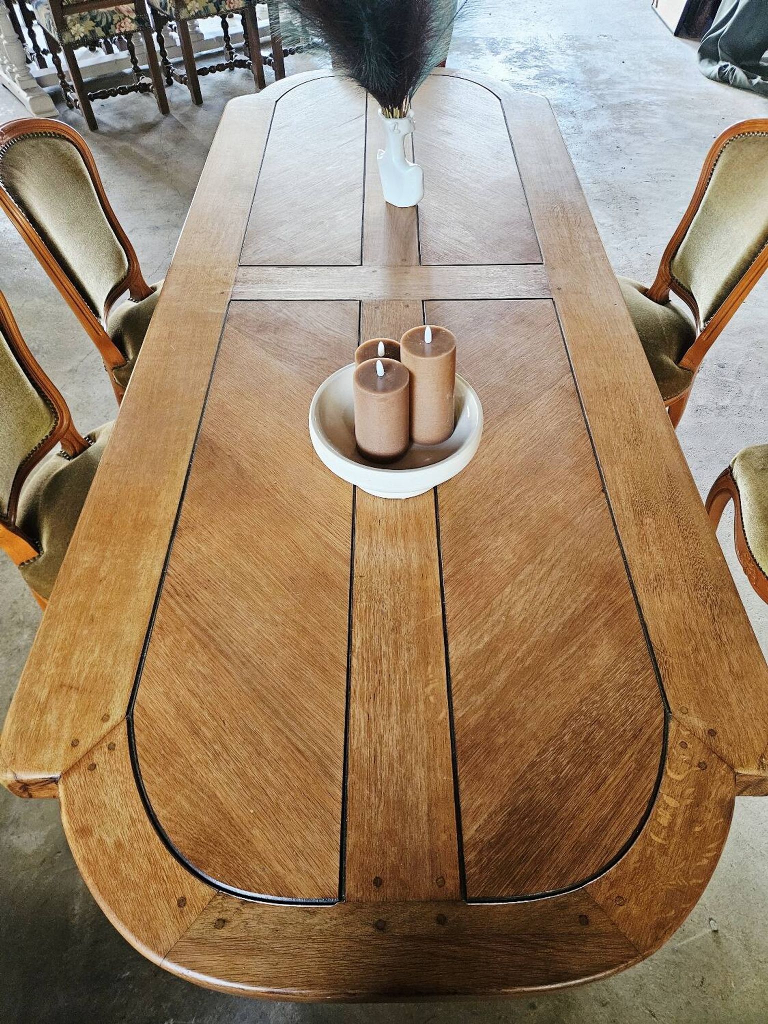 Grande table monastère ancienne en chêne massif – plateau exceptionnel