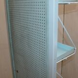 Rolling industrial metal display stand