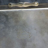 English silver metal card box